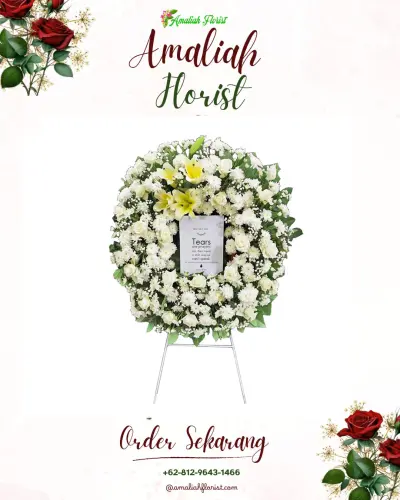 Krans Bunga Duka Cita di Antap